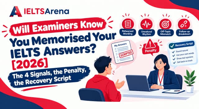 Will IELTS Examiners Know You Memorised Your Answers? [2026]: The 4 Signals, the Penalty, and the Recovery Script