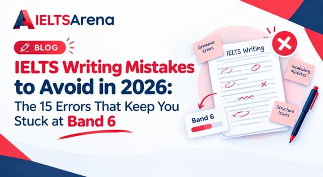 IELTS Writing Mistakes to Avoid in 2026: The 15 Errors That Keep You Stuck at Band 6