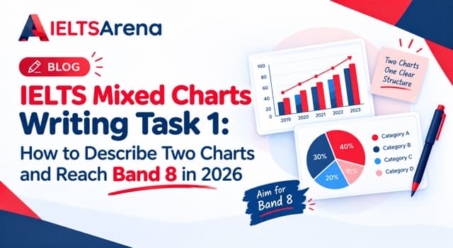 IELTS Mixed Charts Writing Task 1: How to Describe Two Charts and Reach Band 8 in 2026